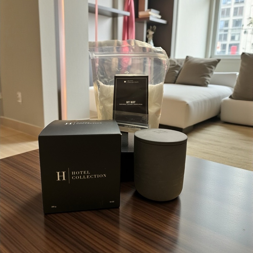 Hotel Collection Sandwax Candle Bundle charcoal color